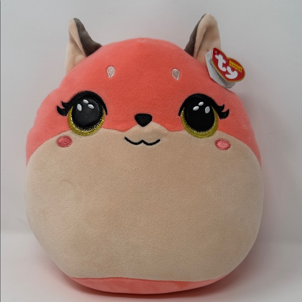 Ty Squish-a-Boos Roxie the Fox - Cushion Pillow Plush Pink 9” Kid’s Pillow Toy